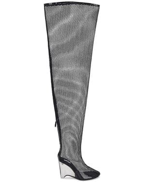 Alaïa Wedge Over The Knee Boot - Black