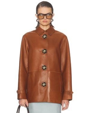 Acne Studios Lorassino Leather Jacket - Brown