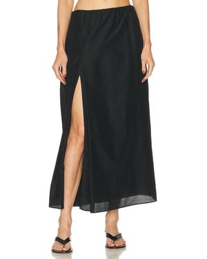 Loulou de Saison Carmen Long Gathered Skirt - Black
