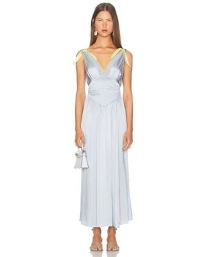 Helsa The Silk Celeste Dress - White