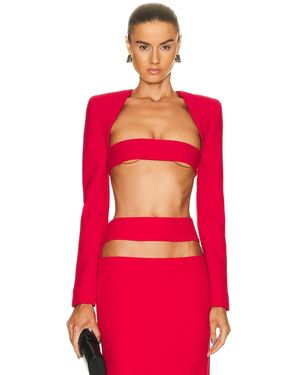 Monot Crop Jacket - Red
