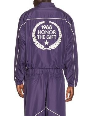 Honor The Gift Honeycomb Track Jacket - Purple