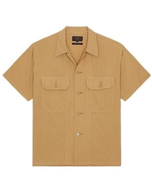 Beams Plus Mil Sht Shirt Textured Ripstop - Green