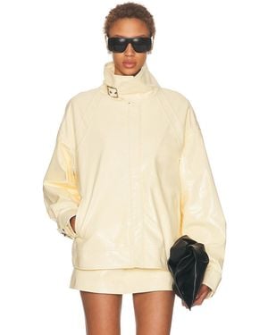 Mimchik Buckle Aviator Jacket - Natural