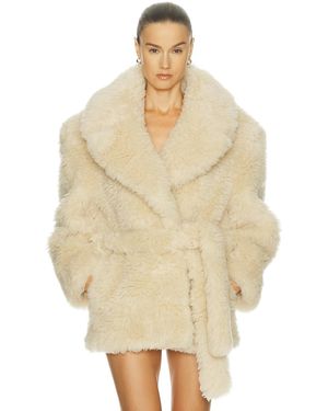 Stella McCartney Short Teddy Jacket - Natural