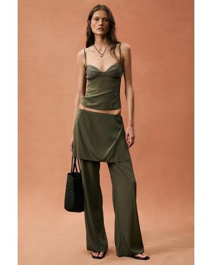St. Agni For Fwrd Transparent Sarong Pant - Green
