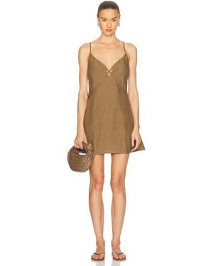 Deiji Studios Tie Front Dress - Natural