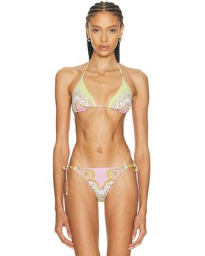 Versace Tie Bikini Top - Multicolor