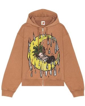 Sky High Farm Eri Zip Up Hoodie - Brown