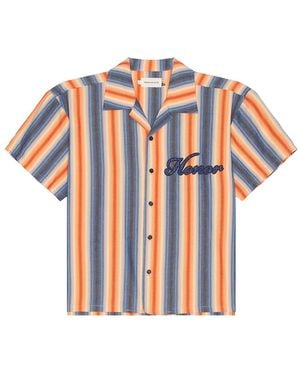 Honor The Gift Auto Shop Camp Shirt - Blue