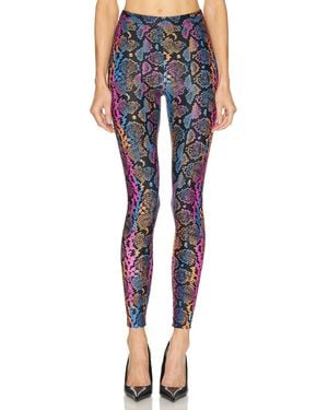 Versace Python Print Legging - Blue