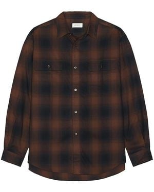 Saturdays NYC Ombre Check Work Shirt - Black