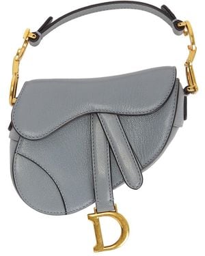 Dior Micro Saddle Bag - Gray