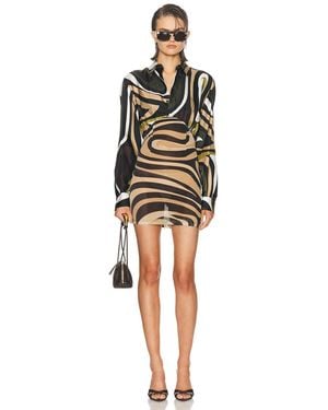 PUCCI Long Sleeve Mini Dress - Black