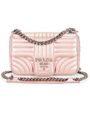 Prada Diagramme Shoulder Bag - Pink