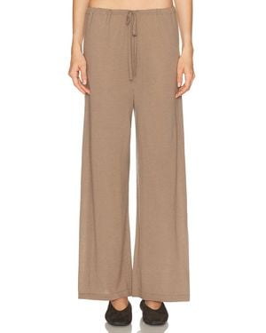 Enza Costa Tissue Cashmere Drawcord Pant - Natural