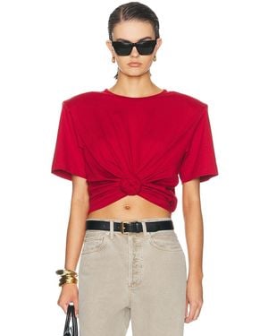 Magda Butrym Knot Front T-Shirt - Red