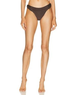 DI PETSA Twisted Underbust Bikini Bottom - Brown