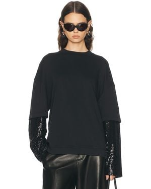 DARKPARK Troy Double Sleeve Paillettes Tee - Black