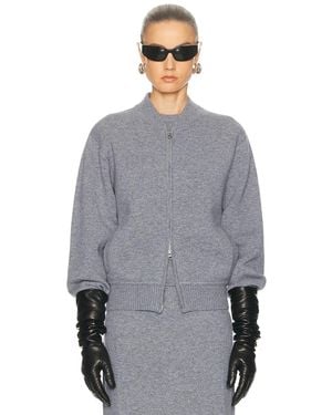 SRG Velma Knit Bomber Jacket - Blue
