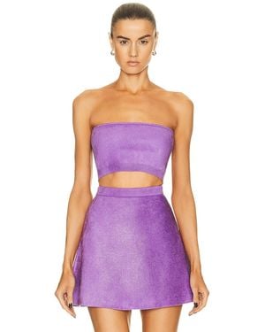 Alaïa Alaïa Velvet Bandeau Top - Purple