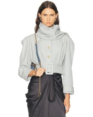 Chloé Cropped Trench Coat - Gray