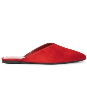 Herbert Levine Homebody Suede Mule - Red