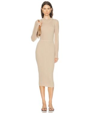 Acne Studios Kred Thin Rib Dress - Natural