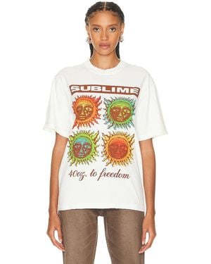 SIXTHREESEVEN Sublime Sun Grid T-Shirt - White