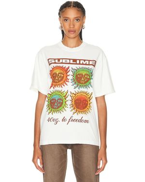 SIXTHREESEVEN Sublime Sun Grid T-Shirt - White