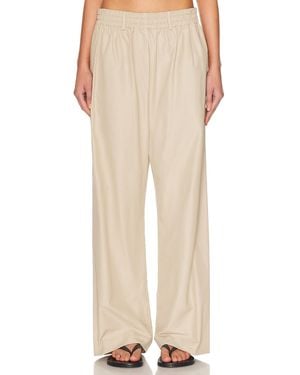 Brandon Maxwell Teagan Relaxed Fit Pant - Natural