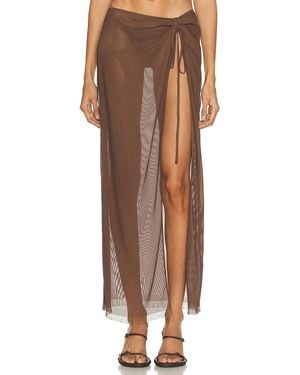 SIR. Salina Midi Skirt - Brown