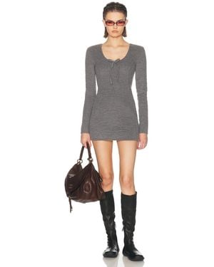 Miu Miu Double Washed Dress - Gray