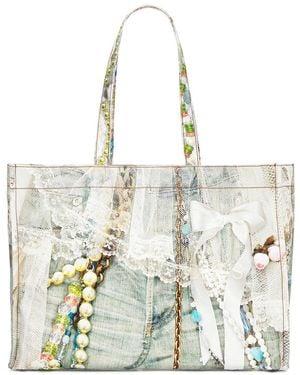 Acne Studios Logo Shopper Tote - Metallic