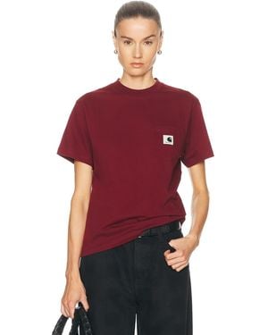 Carhartt Short Sleeve Pocket T-Shirt - Red