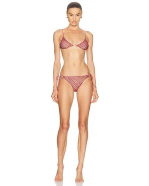 Oséree Shiny Stripes O Bikini - Multicolor