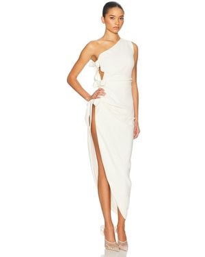 Helsa The Seline Dress With Bows - White