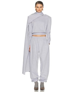Magda Butrym Sweatshirt With Scarf - White