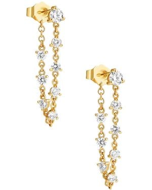 Carbon & Hyde Sparkler Ear Chain Earring - Metallic