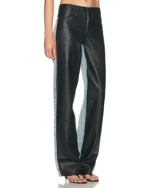 Christopher Esber Troy Deconstruct Leather Wide Leg Pant - Black