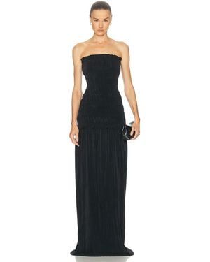 Atlein Strapless Long Dress - Black
