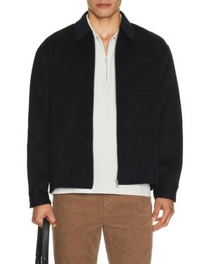 FRAME Double Face Zip Shirt Jacket - Black