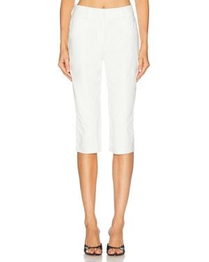 Norma Kamali Pedal Pusher Capri Pant - White