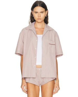 Entire studios Short Sleeve Pajama Shirt - White