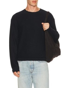FRAME Textured Crewneck Sweater - Black
