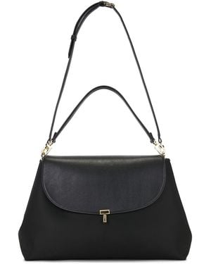 TOTEME T-Lock Nylon Satchel Bag - Black