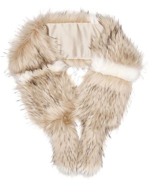 AKNVAS Faux Fur Cream Boa - White