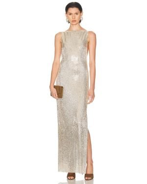 Roland Mouret Sleeveless Diamante Gown - White