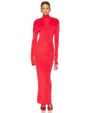 Helsa Cordelia Maxi Knit Dress - Red