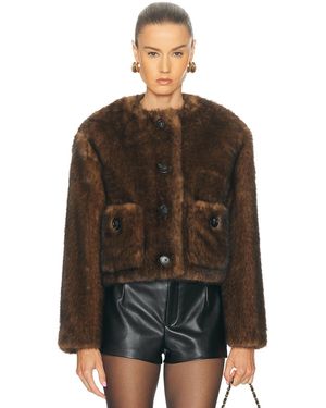 Marc Jacobs Teddy Cropped Jacket - Brown